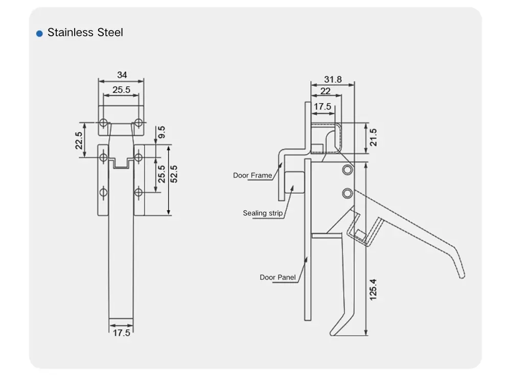 Compression Latch Lock For Freezer And Industrial Doors